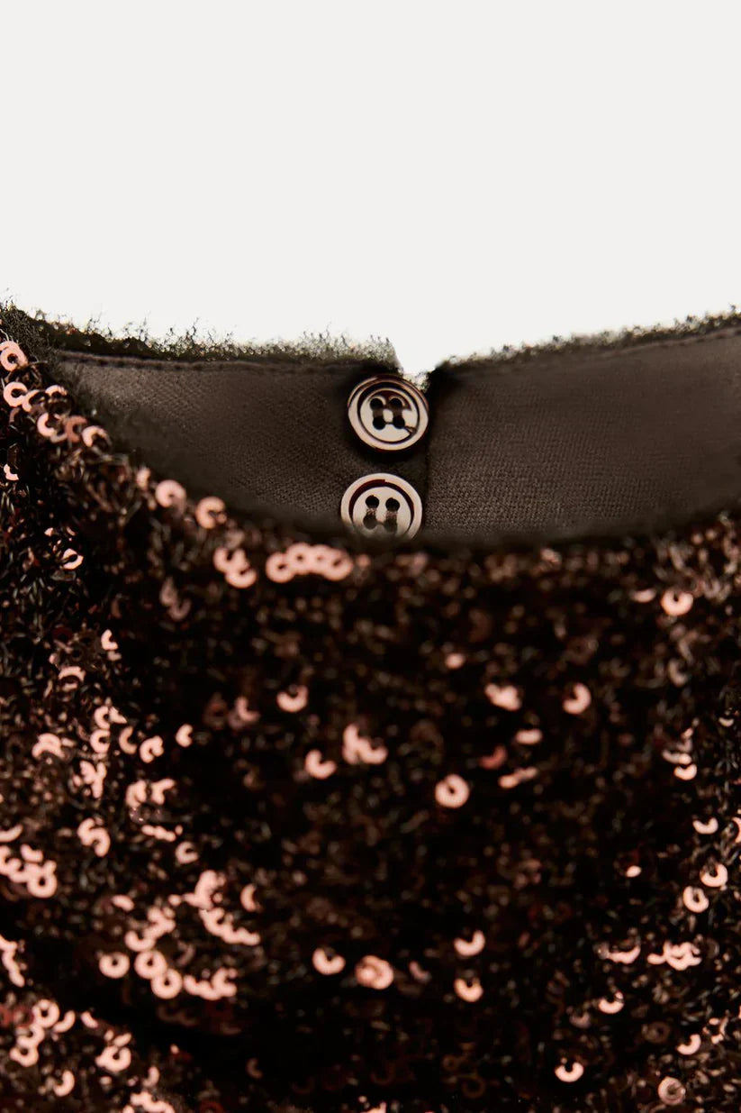 Long Sequinned Dress - StyleOutlet