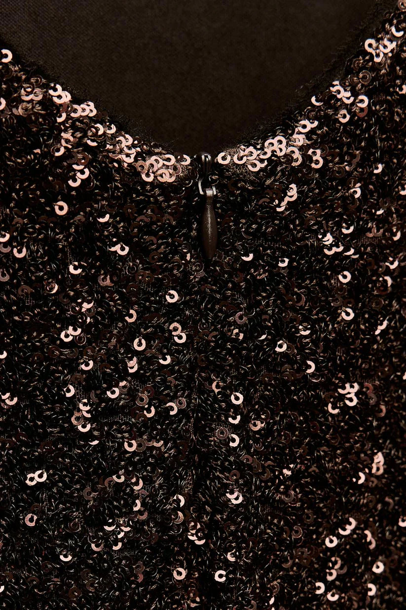 Long Sequinned Dress - StyleOutlet