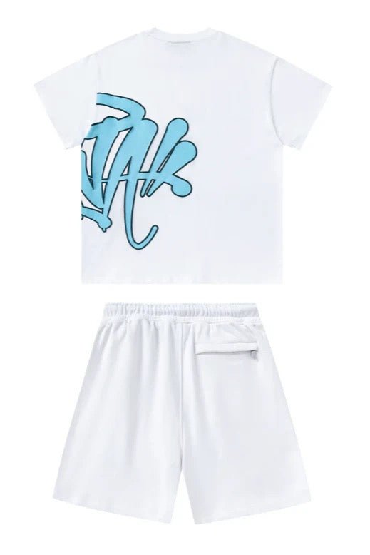 'Graffiti' Short Set Blue - StyleOutlet