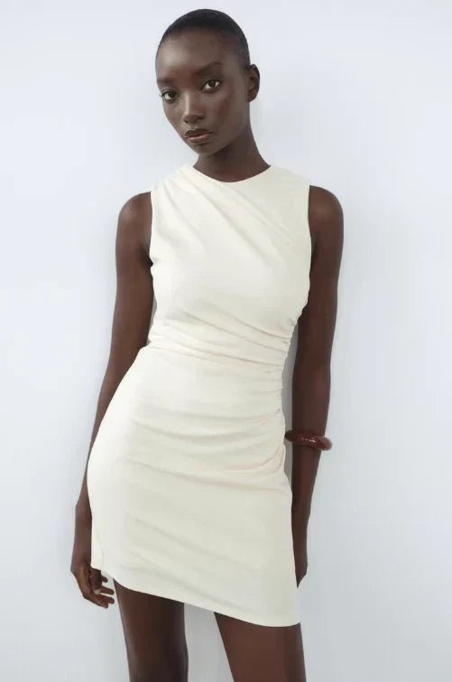 Draped Short Dress - StyleOutlet