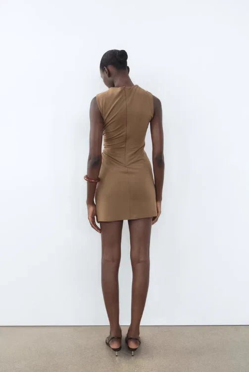 Draped Short Dress - StyleOutlet