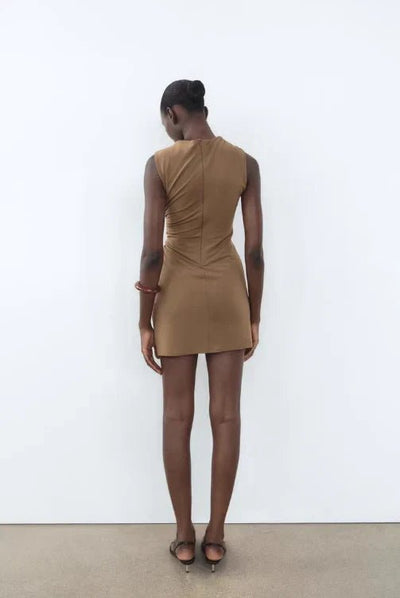 Draped Short Dress - StyleOutlet