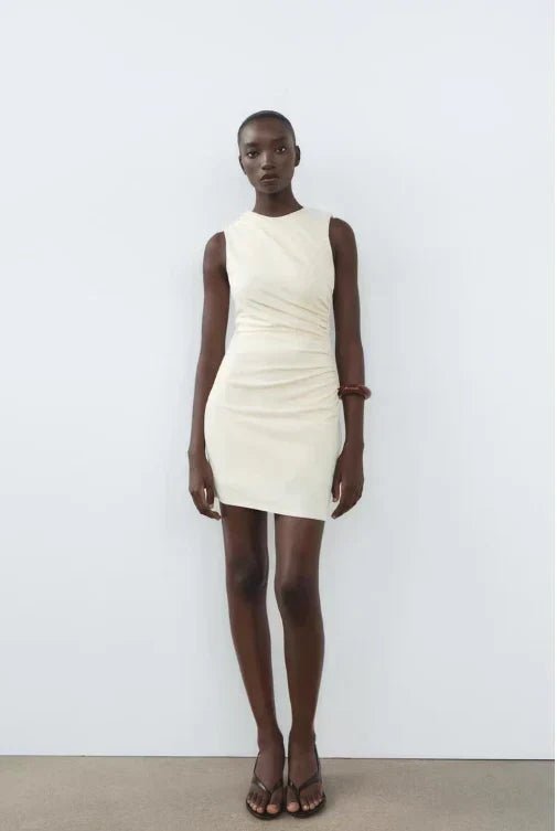 Draped Short Dress - StyleOutlet